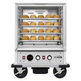 33 in. Commercial Insulated Half-Size Heated Holding Proofing Cabinet with 12-Pan Capacity and Glass Door in Silver (KM-CHP12-SIGL)